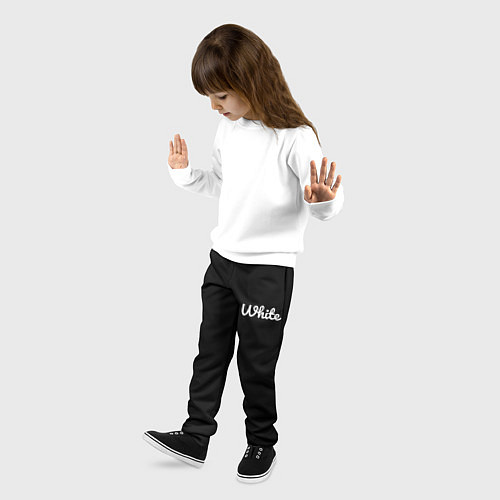 Детские брюки Белыйwhite / 3D-принт – фото 3