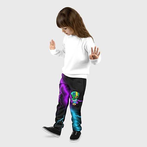 Детские брюки Brawl Stars LEON / 3D-принт – фото 3