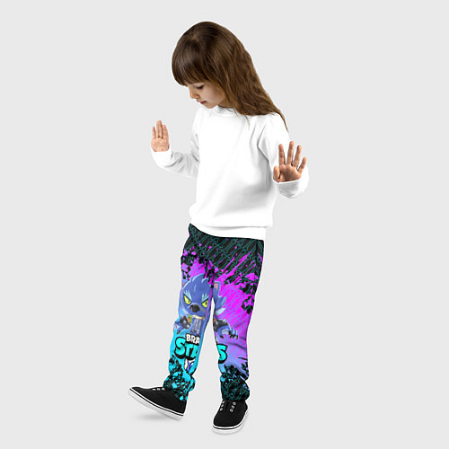 Детские брюки BRAWL STARS ОБОРОТЕНЬ LEON / 3D-принт – фото 3
