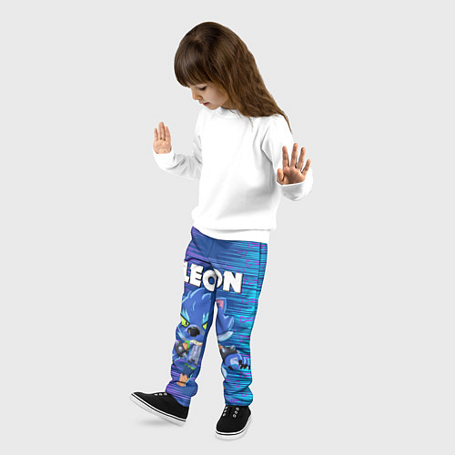 Детские брюки BRAWL STARS LEON ОБОРОТЕНЬ / 3D-принт – фото 3
