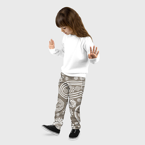 Детские брюки Цветочная роспись / 3D-принт – фото 3