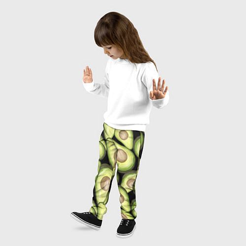 Детские брюки Avocado background / 3D-принт – фото 3