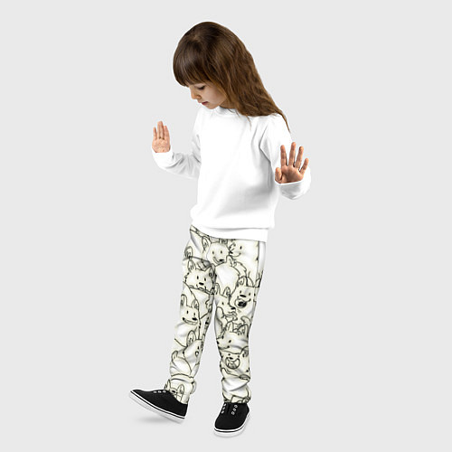Детские брюки Корги ЧБ / 3D-принт – фото 3