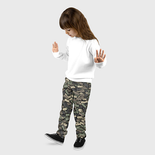 Детские брюки Именной камуфляж Юра / 3D-принт – фото 3