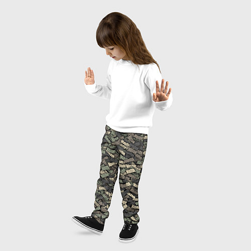Детские брюки Именной камуфляж Коля / 3D-принт – фото 3