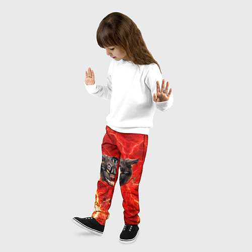 Детские брюки Грозовой, кошак / 3D-принт – фото 3