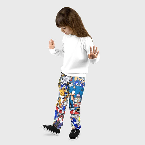 Детские брюки SONIC PATTERN / 3D-принт – фото 3