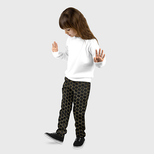 Детские брюки ЗОЛОТЫЕ СОТЫ / 3D-принт – фото 3