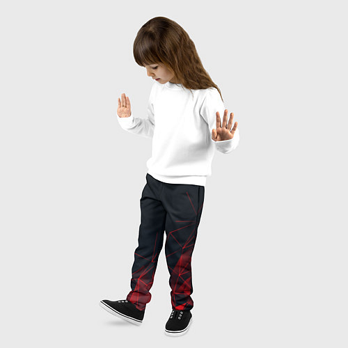 Детские брюки RED STRIPES / 3D-принт – фото 3