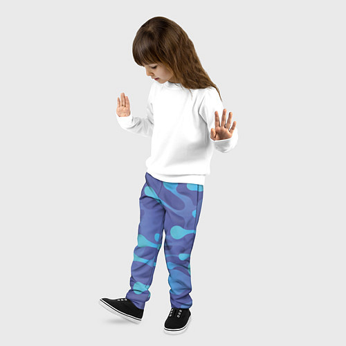 Детские брюки Абстрактные краски / 3D-принт – фото 3