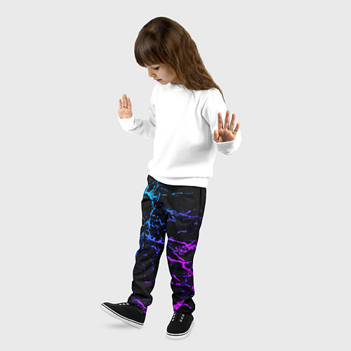 Детские брюки МРАМОР NEON / 3D-принт – фото 3