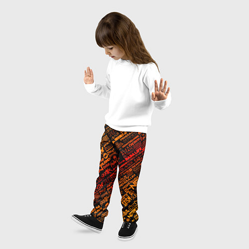 Детские брюки Музыкальные бренды / 3D-принт – фото 3