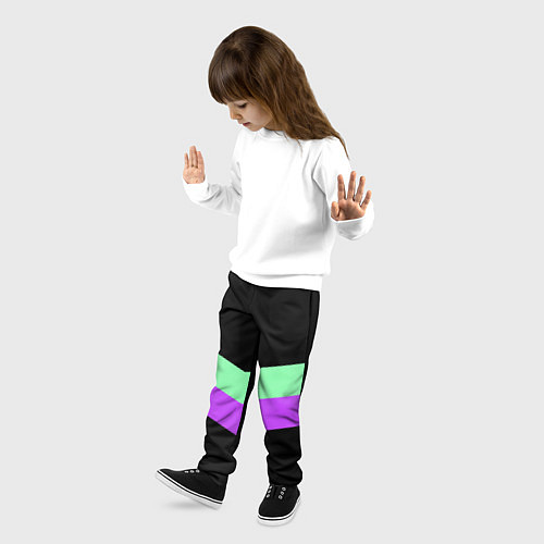 Детские брюки Колор блок / 3D-принт – фото 3