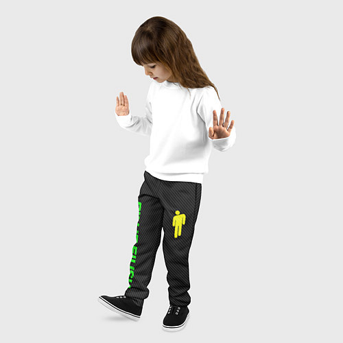 Детские брюки BILLIE EILISH CARBON / 3D-принт – фото 3