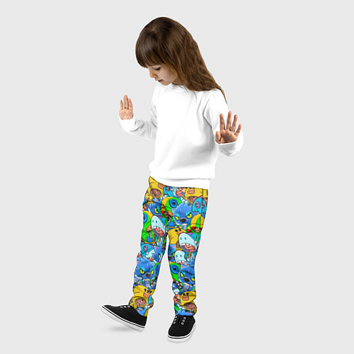 Детские брюки Brawl Stars Leon / 3D-принт – фото 3