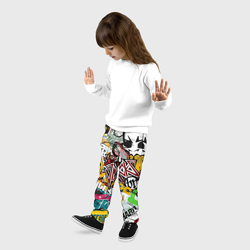 Детские брюки Стикеры / 3D-принт – фото 3