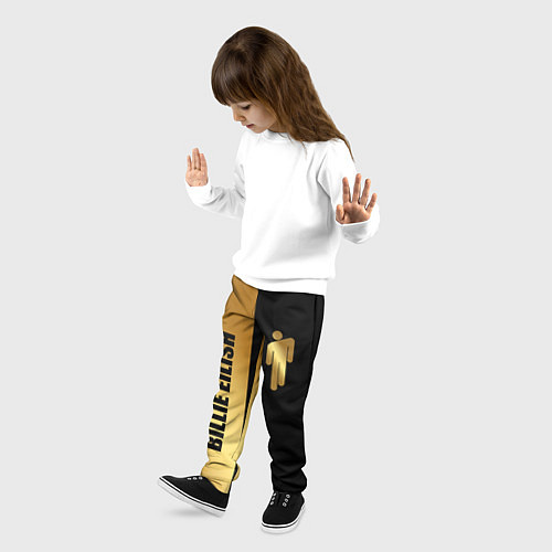 Детские брюки Billie Eilish Gold / 3D-принт – фото 3