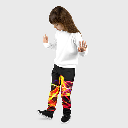 Детские брюки АБСТРАКТНЫЕ ЛУЧИ / 3D-принт – фото 3