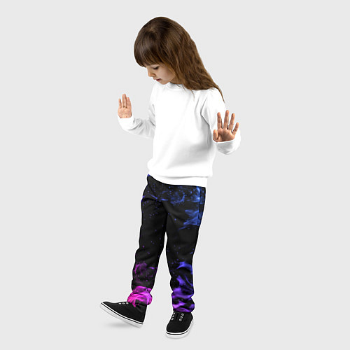 Детские брюки ОГОНЬ НЕОН / 3D-принт – фото 3