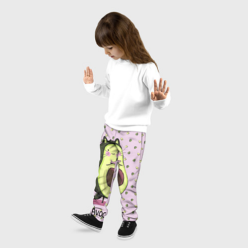Детские брюки Авокадо Кот / 3D-принт – фото 3