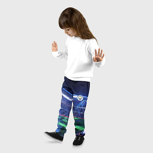 Детские брюки FC MANCHESTER CITY / 3D-принт – фото 3