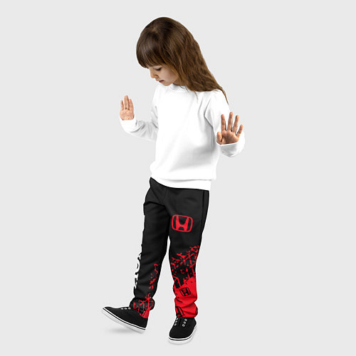 Детские брюки HONDA ХОНДА / 3D-принт – фото 3