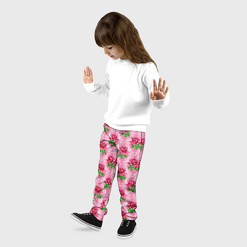 Детские брюки Декор из нежных роз / 3D-принт – фото 3