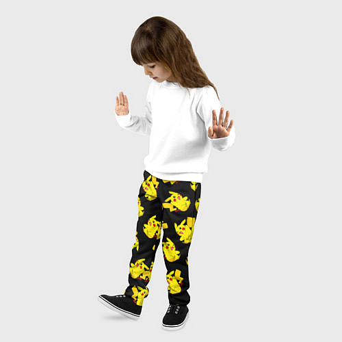 Детские брюки Веселый пикачу / 3D-принт – фото 3