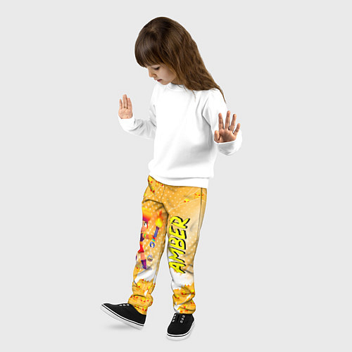 Детские брюки Brawl Stars - Amber / 3D-принт – фото 3