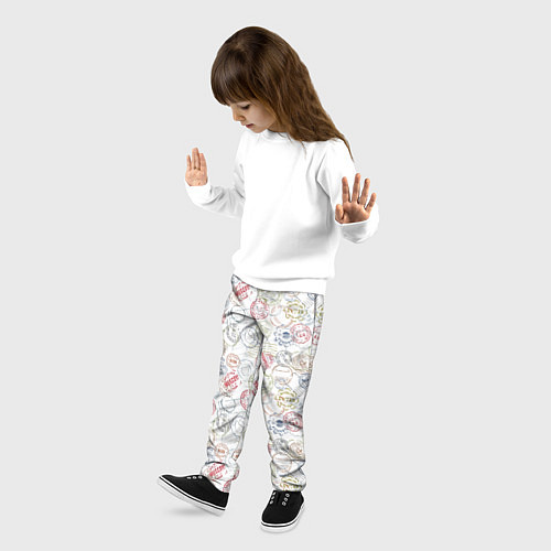 Детские брюки Штампы мира / 3D-принт – фото 3