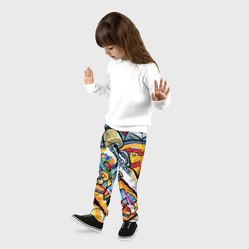 Детские брюки Brawl Stars skateboard  / 3D-принт – фото 3