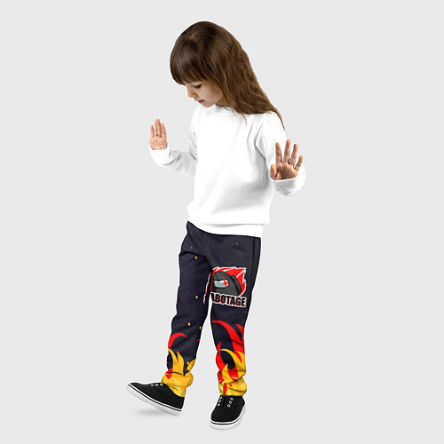 Детские брюки Among Us Sabotage / 3D-принт – фото 3