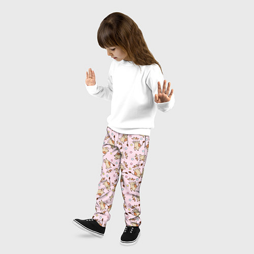 Детские брюки Фон с бычками / 3D-принт – фото 3
