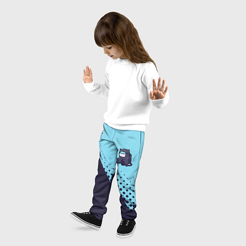 Детские брюки AMONG US - Черный Котик / 3D-принт – фото 3