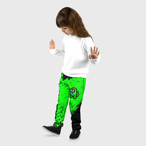 Детские брюки AMONG US - BRAWL STARS LEON / 3D-принт – фото 3