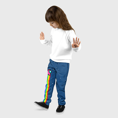 Детские брюки AMONG US - NYAN CREWMATE / 3D-принт – фото 3
