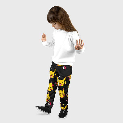 Детские брюки Пикачу Эмоции / 3D-принт – фото 3