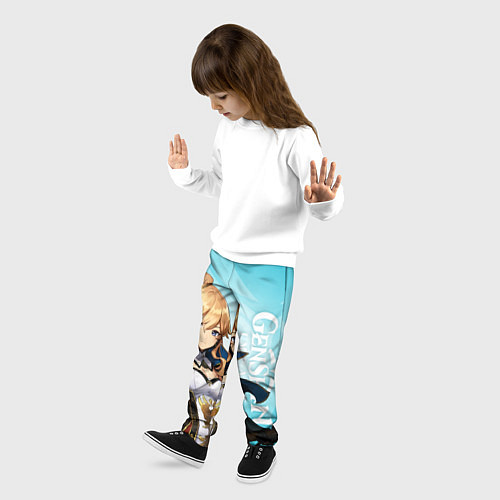 Детские брюки GENSHIN IMPACT, ДЖИНН / 3D-принт – фото 3