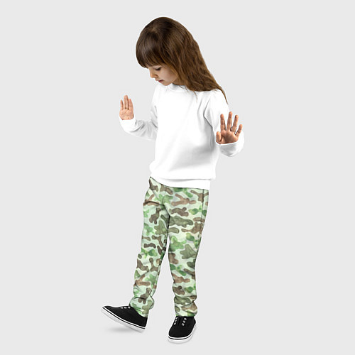 Детские брюки Весенний камуфляж / 3D-принт – фото 3