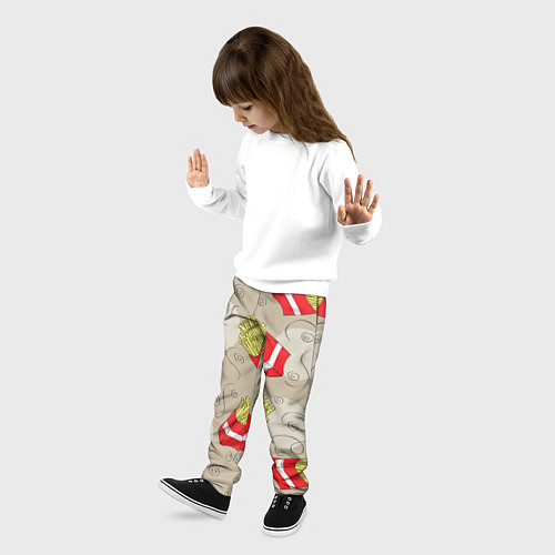 Детские брюки Фастфуд - Картошка фри / 3D-принт – фото 3