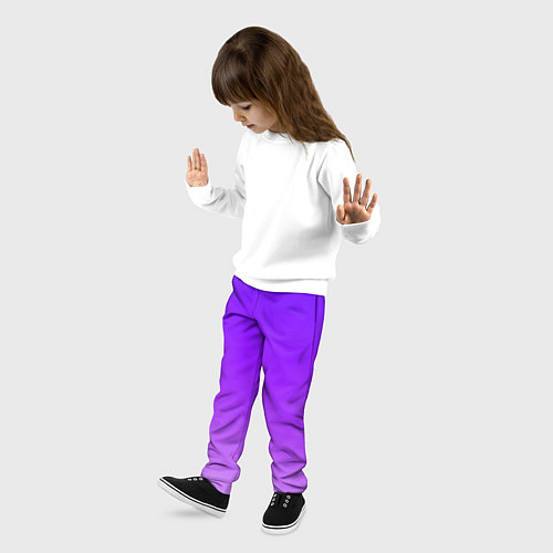 Детские брюки Фиолетовый космос / 3D-принт – фото 3