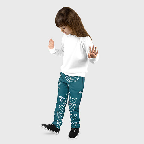Детские брюки Цветы / 3D-принт – фото 3