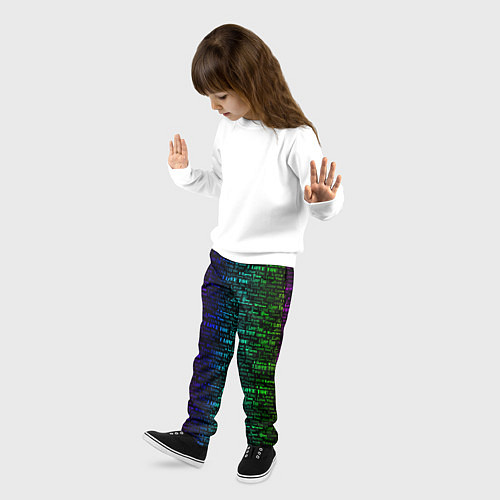 Детские брюки I love You Неон / 3D-принт – фото 3