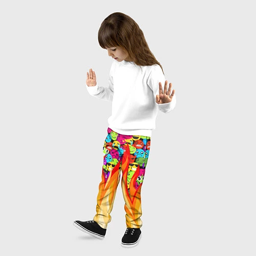 Детские брюки SLAVA MARLOW - Смайлики / 3D-принт – фото 3