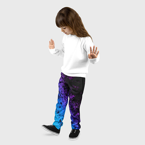 Детские брюки Неоновые Краски / 3D-принт – фото 3