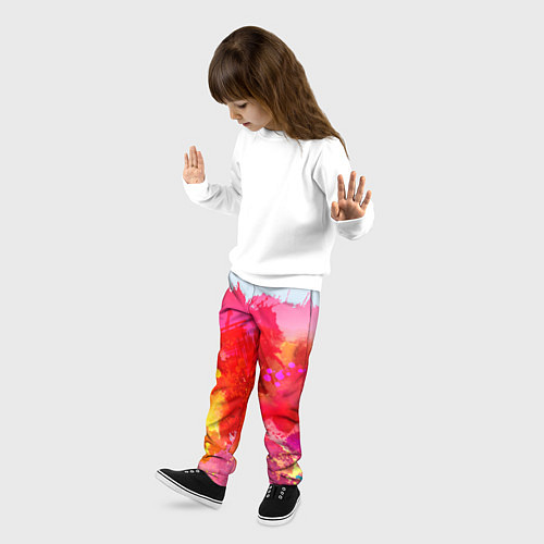 Детские брюки Брызги краски / 3D-принт – фото 3