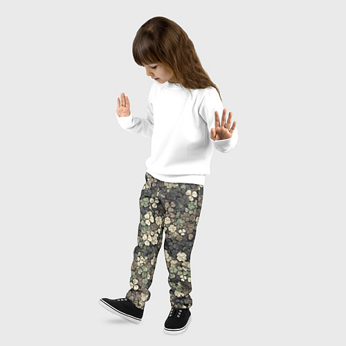 Детские брюки Камуфляж с клевером / 3D-принт – фото 3