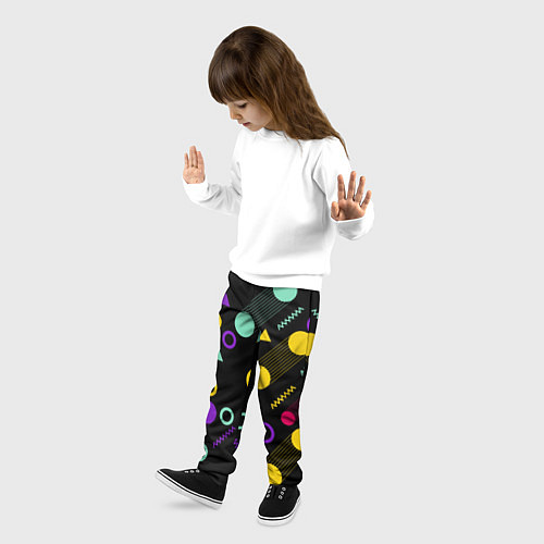 Детские брюки Круги и Треугольники / 3D-принт – фото 3