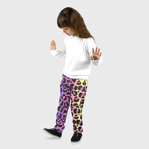 Детские брюки Neon Leopard Pattern / 3D-принт – фото 3