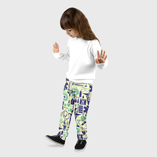Детские брюки Медицина Паттерн Z / 3D-принт – фото 3